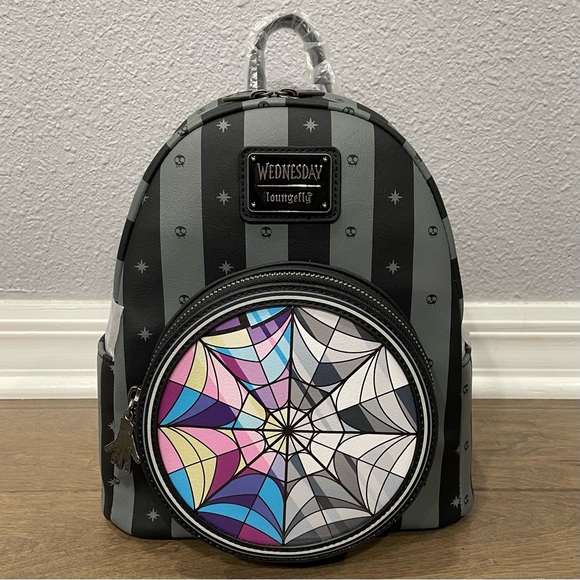 Loungefly Wednesday Nevermore Mini-Backpack - Entertainment Earth Exclusive - Picture 4 of 12